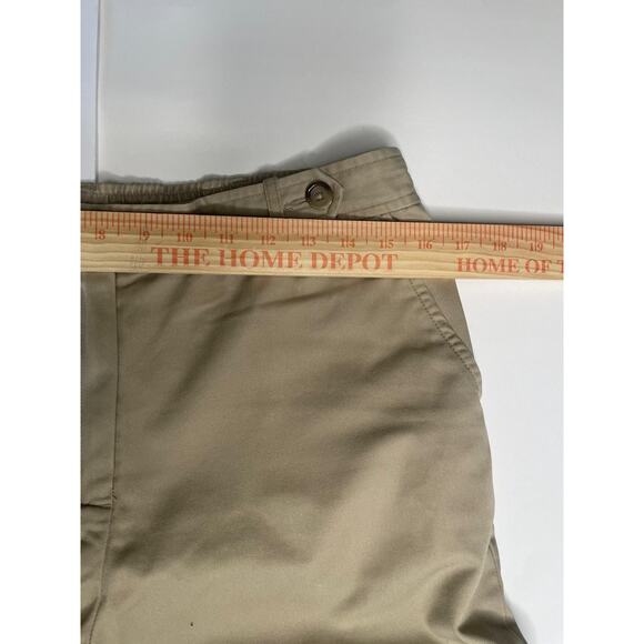 Lands' End Cream Khaki Chino Pants Size 6P Petite Button Tab Cuff Trouser - Picture 5 of 11